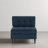Upholstered Navy Tufted Corduroy Armless Chair with Pillow Back, Single Chair Module Part For Sectional Sofa-285358886