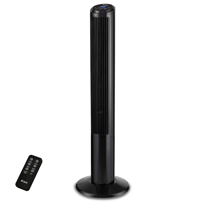 40" Tower Fan SmartVoice Control Fan - 3 Speeds - 15H Timer, Black