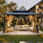 13 Ft. W X 10 Ft. D Double Roof Gazebo With String Lights
