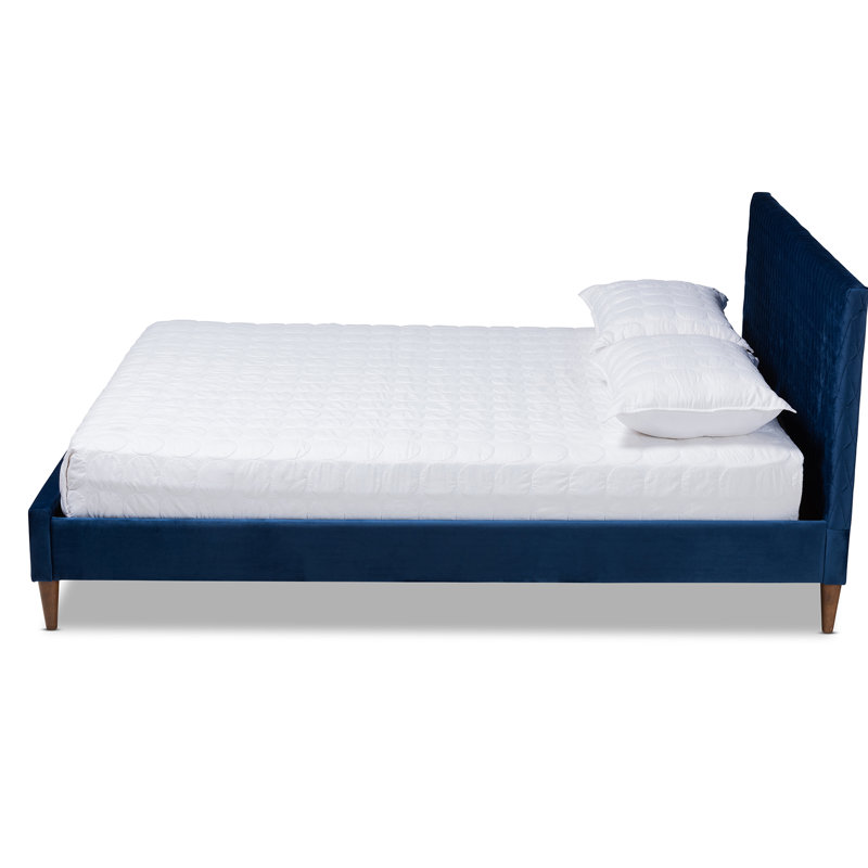 Konur Upholstered Velvet Standard Bed, Full