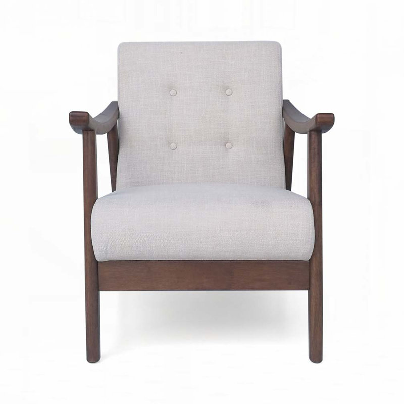 Lagunas 25.25Cm Wide Tufted Armchair, Beige Polyester