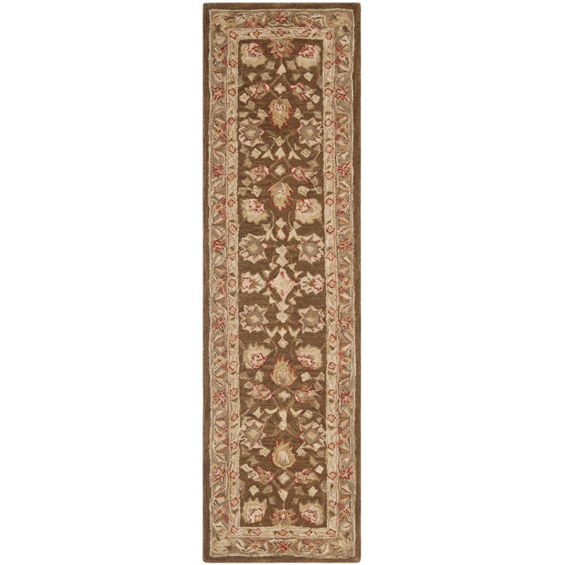 Tapis oriental en laine touffeté à la main Tingley, Tapis de couloir 2 pi 3 po x 10 pi