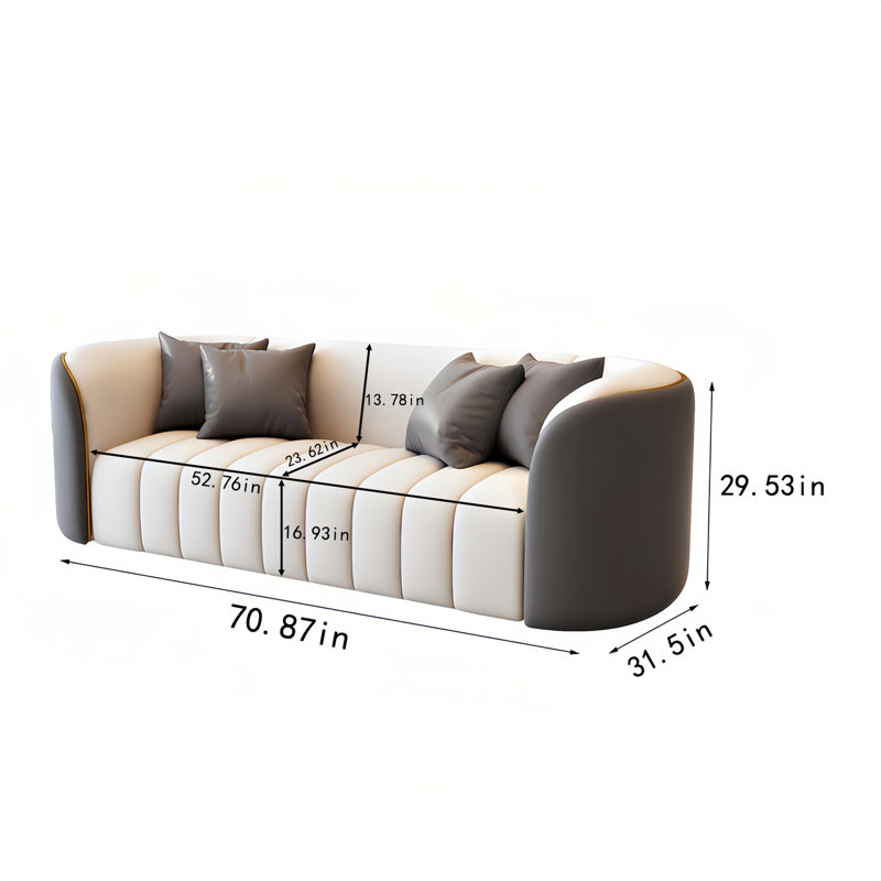 Four-Piece Set Grey Sofa Modern Waiting Room Sets  Reception Set