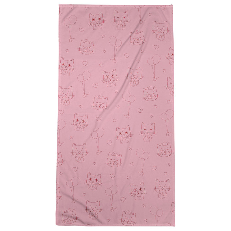 Bath Towel, Pink, Poly/Cotton