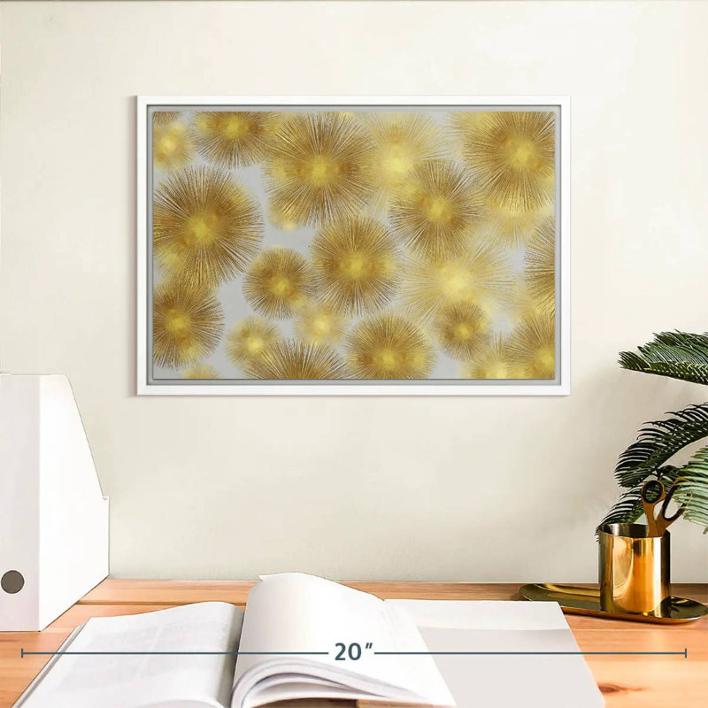 Sunburst Cluster, Cadre flottant blanc, 13 po x 9 po