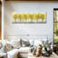 Automne, arbres jaunes sur toile-395537483