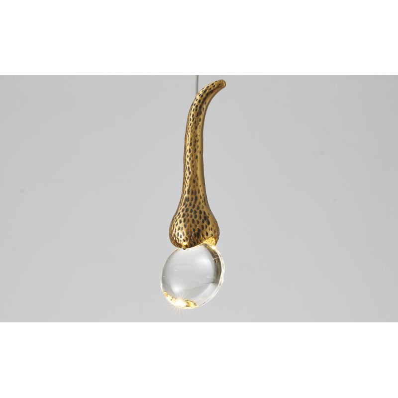 Eclectic 1 Light LED Crystal Pendant