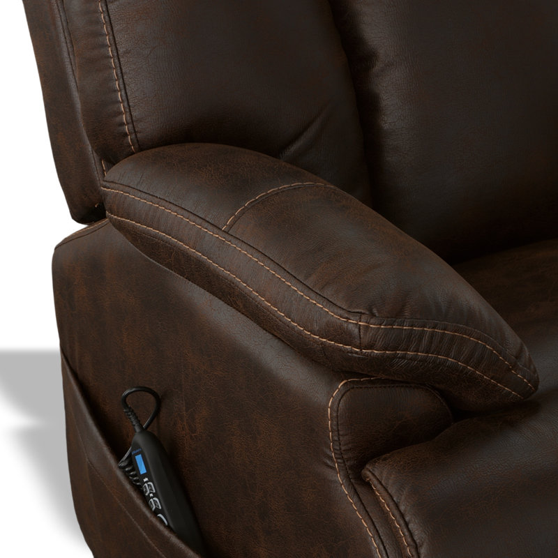 Sidings Upholstered Power Recliner, Brown