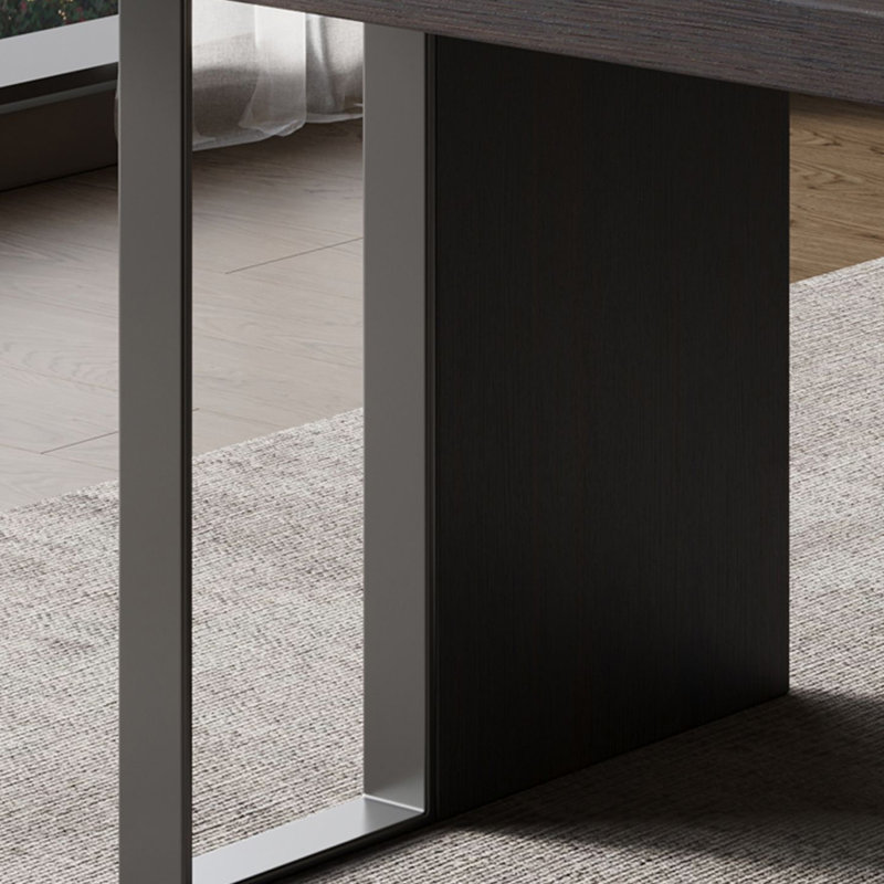 Minimalist desk for home study with special-shaped, 29.53" H x 78.74" W x 31.5" D