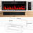 69"Media Console For TVs Up To 80" With Electric Fireplace, Large TV Stand with Led Light-1314373311