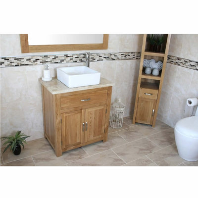 Deforest 750mm Single Bathroom Vanity with Vessel Ceramic Basin