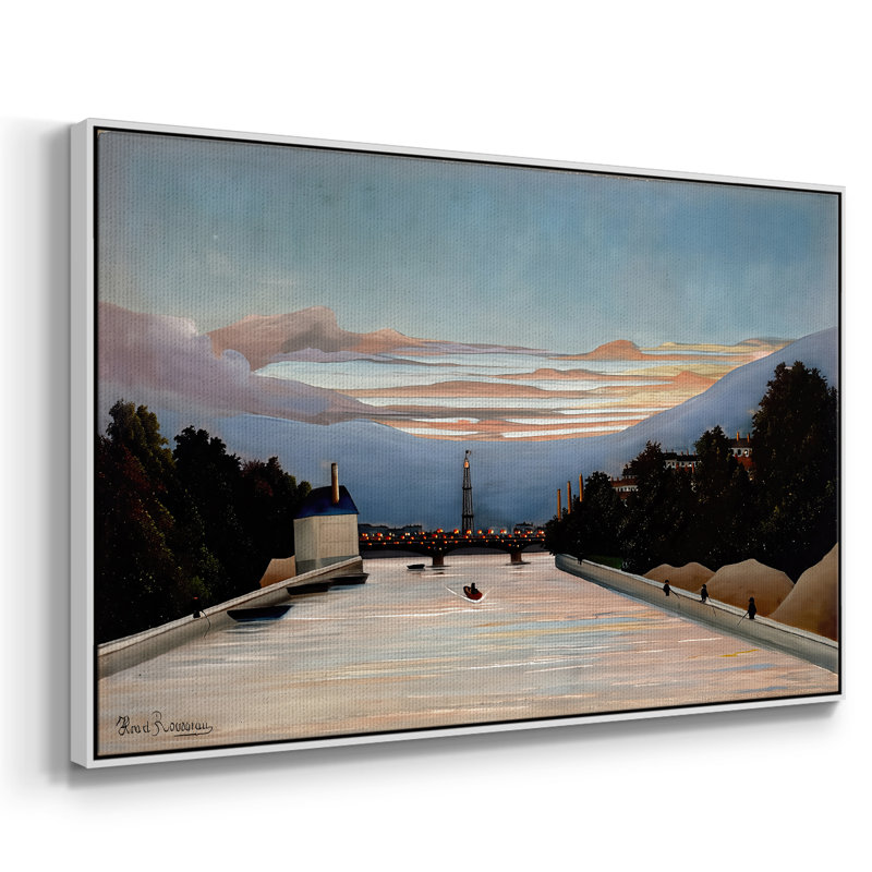 La Tour Eiffel, v. 1898 - Henri Rousseau - Toile tendue avec châssis, 24 po x 36 po, Blanc
