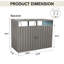 Rangement extérieur pour poubelle, remise pour 2 poubelles et outils, remise pour poubelle imperméable
