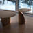 Wabi-sabi minimal log tea table