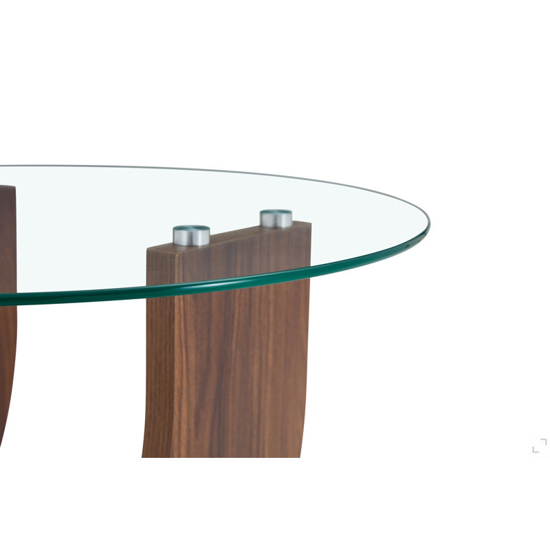 Table basse en verre Creative, Marron foncé
