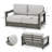 Marjani 54.7" W Aluminum Loveseat with Cushions