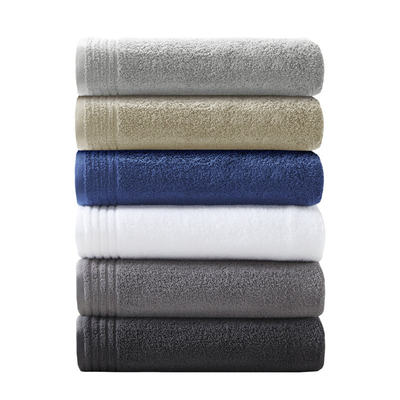 White Cotton Quick-Dry 12-Piece Bath Towel Set