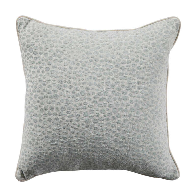 Dots Chambray Outdoor Throw Pillow, Gray, Square 22", Geometric