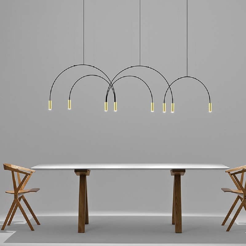 Milla 3 - Light Black/Gold Dome Pendant