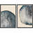 Tree Ring "Navy Blue Wood Stump Artwork, Simple Modern Rustic Wall Pictures, Framed Canvas Giclee Print 2 Pieces Wall Art Set" 16x24x2 pcs, 24x36x2 pcs-91068942-119385137-91068943