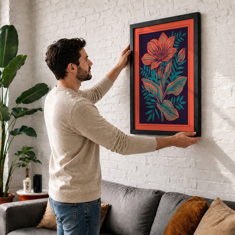 Coral Blossom Study Botanical - Print, Unframed, A1 - 84.1 x 59.4 cm