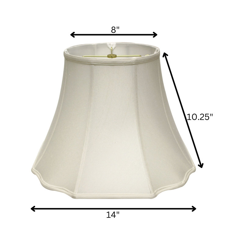 Abat-jour cloche en forme de cloche 10,25 "(araignée), Blanc