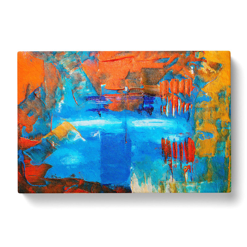 Abstract Art Painting Vol.191 - Wrapped Canvas Painting Print, 35cm H x 50cm W x 3cm D