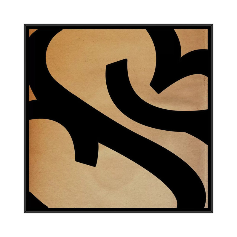 Albree Modern Seal Emblem, impression sur toile, H 18 po x l 18 po x P 1,5 po, Toile avec cadre flottant noir, Pas de tapis