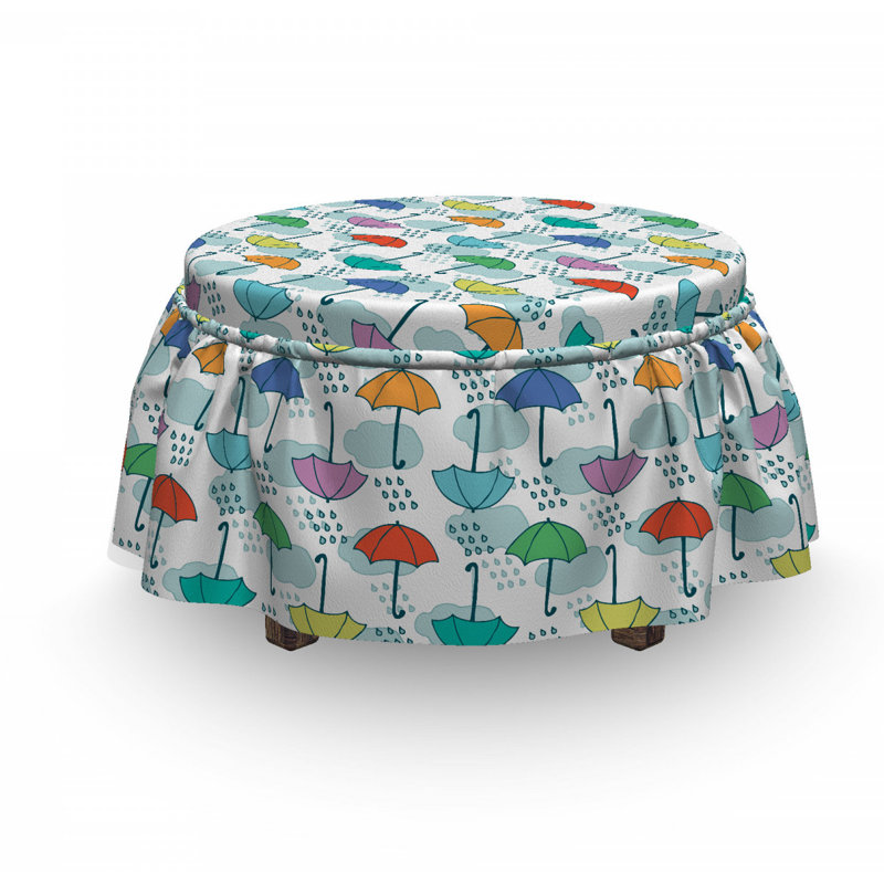 Housse pour repose-pieds Parasol in Rain