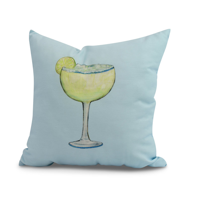 Palm Beach Reversible Throw Pillow, Pale Blue, 20" x 20"