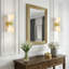 Vintage Dimmable Armed Sconce With Milk Glass Shade Vibrant French Gold-125177380