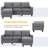 Campbelltown Upholstered L-Shaped Sectional with Ottoman Reversible-915800088