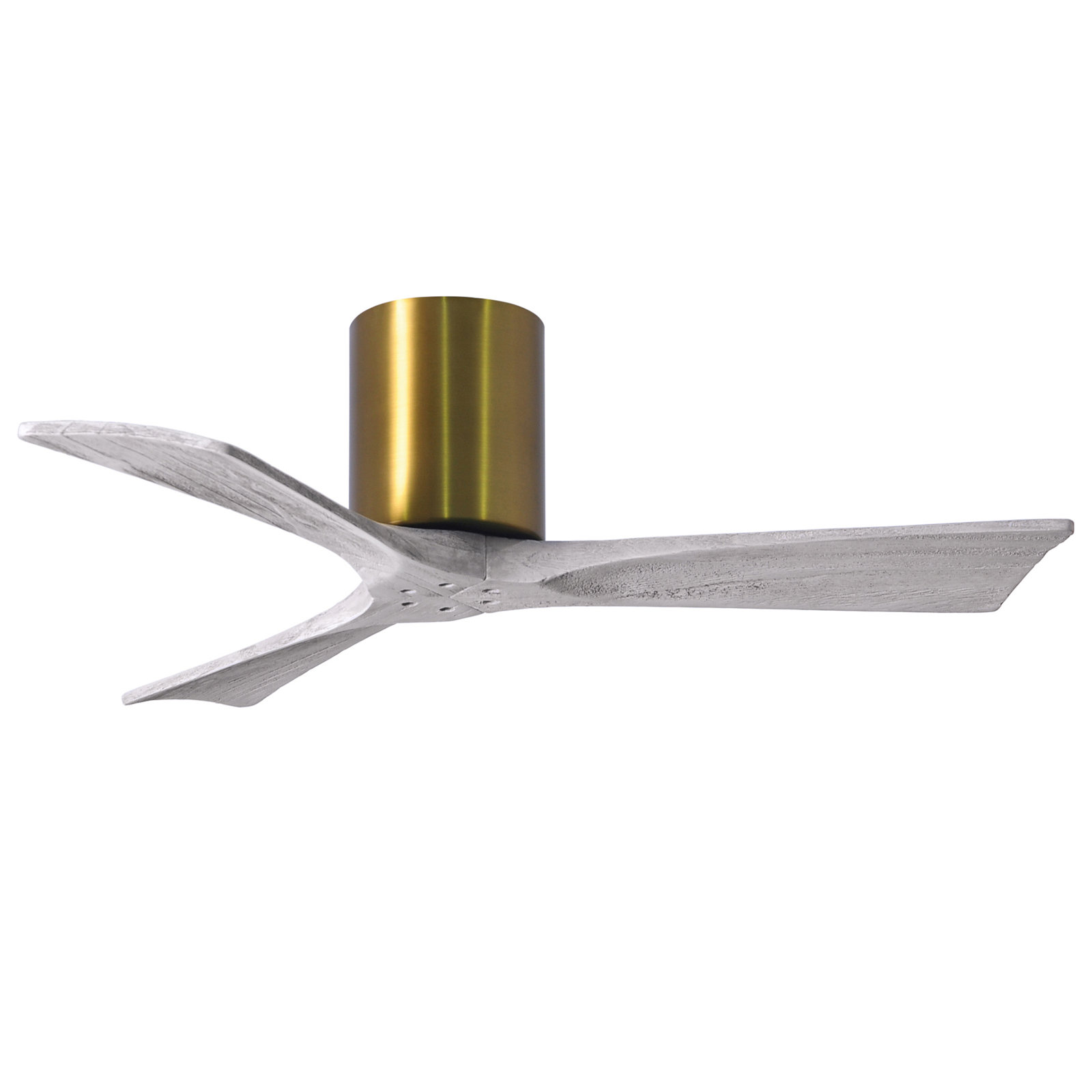 Olivier 3 Blade Ceiling Fan, Brushed Brass, Barn Wood Tone, 42"