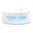 59 Inch 16 Jet Hydro Massage 2 Person Bathtub In Acrylic Corner Design, With Heater, Rainbow And Comfortable Soak Inches, System Lighting Construction