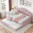 Upholstery Velvet Daybed Frame With Shall Shaped Backrest And Trundle-758530046