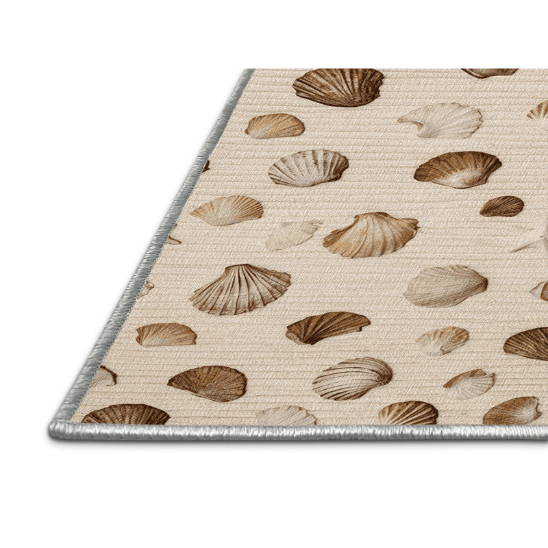  Tapis hawaïen lavable Seashells, Rectangle 4pi x 6 pi