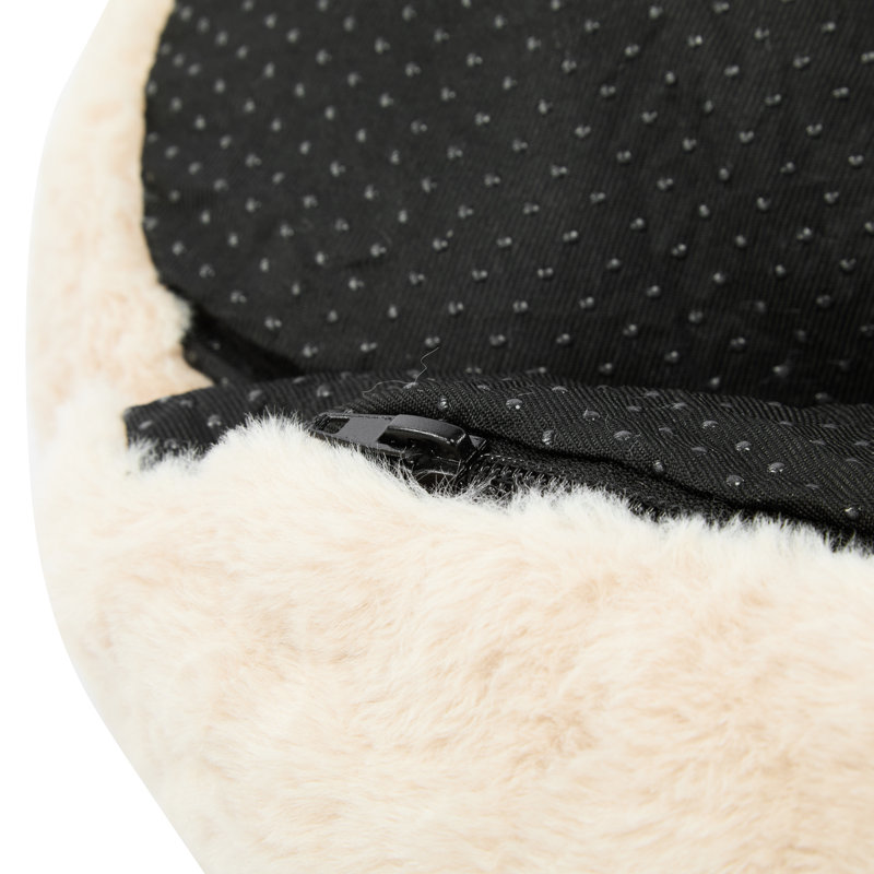Indoor Beige Armchair - Style Bean Bag With Classic Style, Soft Faux Fur, Breathable Foam Fill, Ergonomic For Work Breaks, 38 In Wide, 40 Deep, 25.5 Tall, 29.53 Lb Structured Silhouette, Tall