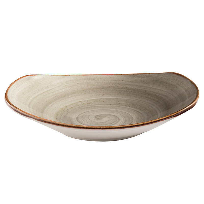 Le GE Bol à pâtes en porcelaine haute résistance, 34 onces, bleu (ensemble de 12), gris