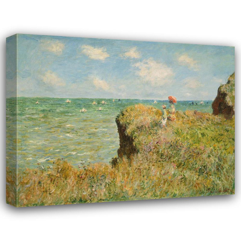 Promenade de la falaise à Pourville, 1882, H 14 po x l 18 po