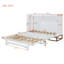 Grand lit escamotable avec pieds en fer, lit escamotable mural moderne, lit pliable pour la chambre à coucher, finition blanche-314034080
