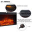 FLAMME Lipson Freestanding Fireplace, Shalving Units, Multiple Colours Available, Mood Lighting, Remote-1193843577-1193843580
