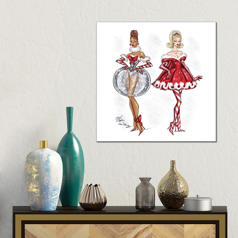 Festive Glamour 2025 - HWI576, H 18 po x l 18 po, Wrapped Canvas, Ne s’applique pas