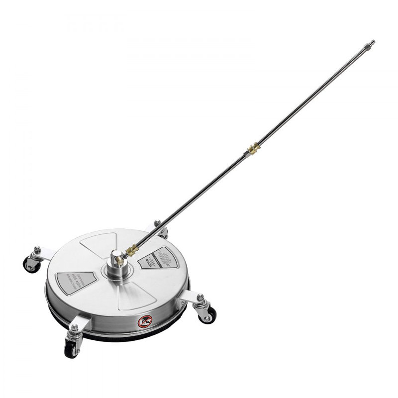 15" Pressure Washer Surface Cleaner 4 Wheels 4000 Max PSI 2 Extended Wands
