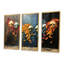 Chine, masques d'opéra jaunes et bleus I - art mural chinois-504901298-504901303