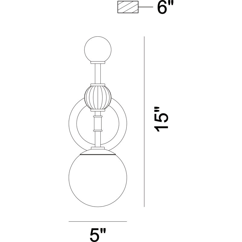 Traiton 15" Sconce In Gold