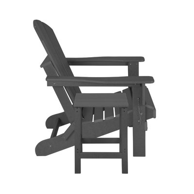 Laguna Foldable Outdoor Adirondack Chair With Table