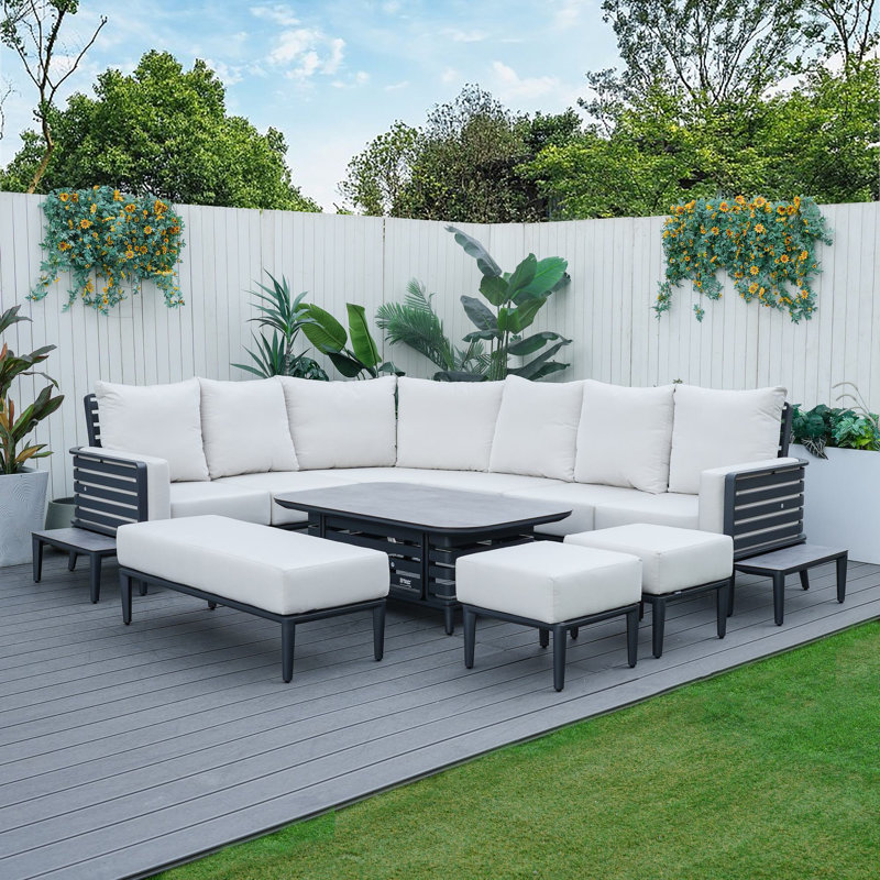 Steaven 10-Piece Patio Sets With Coffee Table