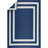Aine Super Lightweight Plastic Bordered Navy Indoor/Outdoor Mat/Area Rug-14811578