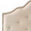 Tête de lit tapissier pour lit grand et bois massif Pieds en métal durables, réglables Garniture cloutée-593933777-593933790