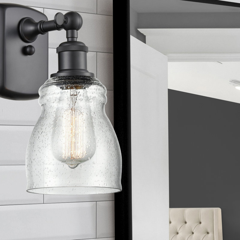 Mccarver Armed Sconce, LED, Seedy, Matte Black